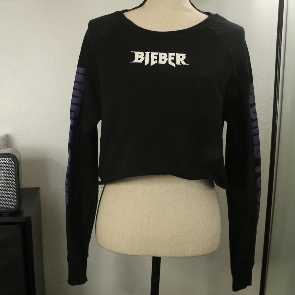 Justin Bieber Purpose Tour Cropped Crewneck